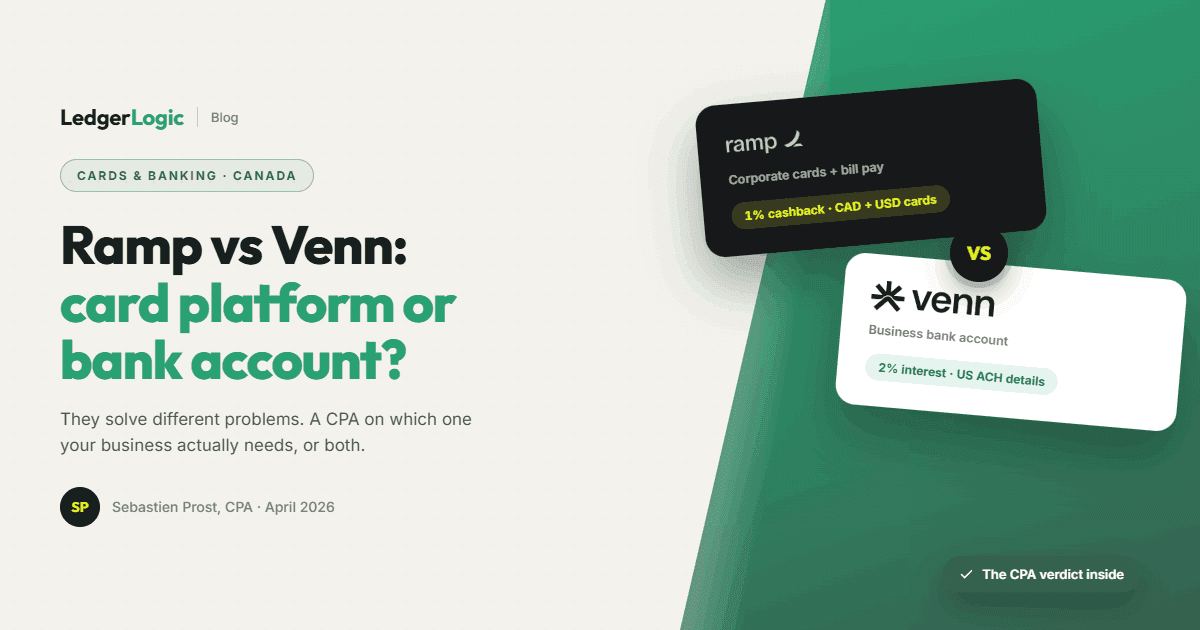 Ramp vs Venn for Canadian Businesses (2026): Card Platform or Bank Account?