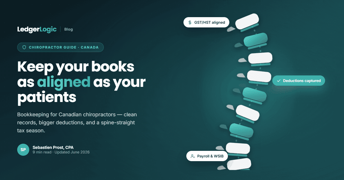 Bookkeeping for Chiropractors in Canada (CPA Guide)