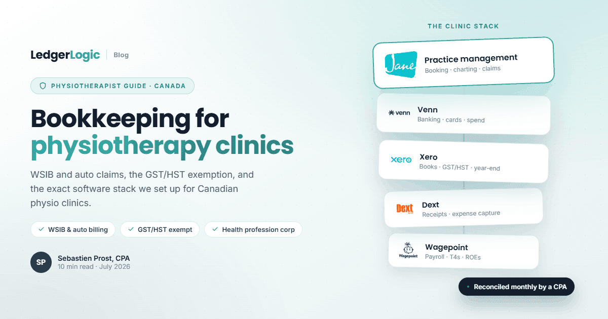Bookkeeping for Physiotherapists in Canada (CPA)