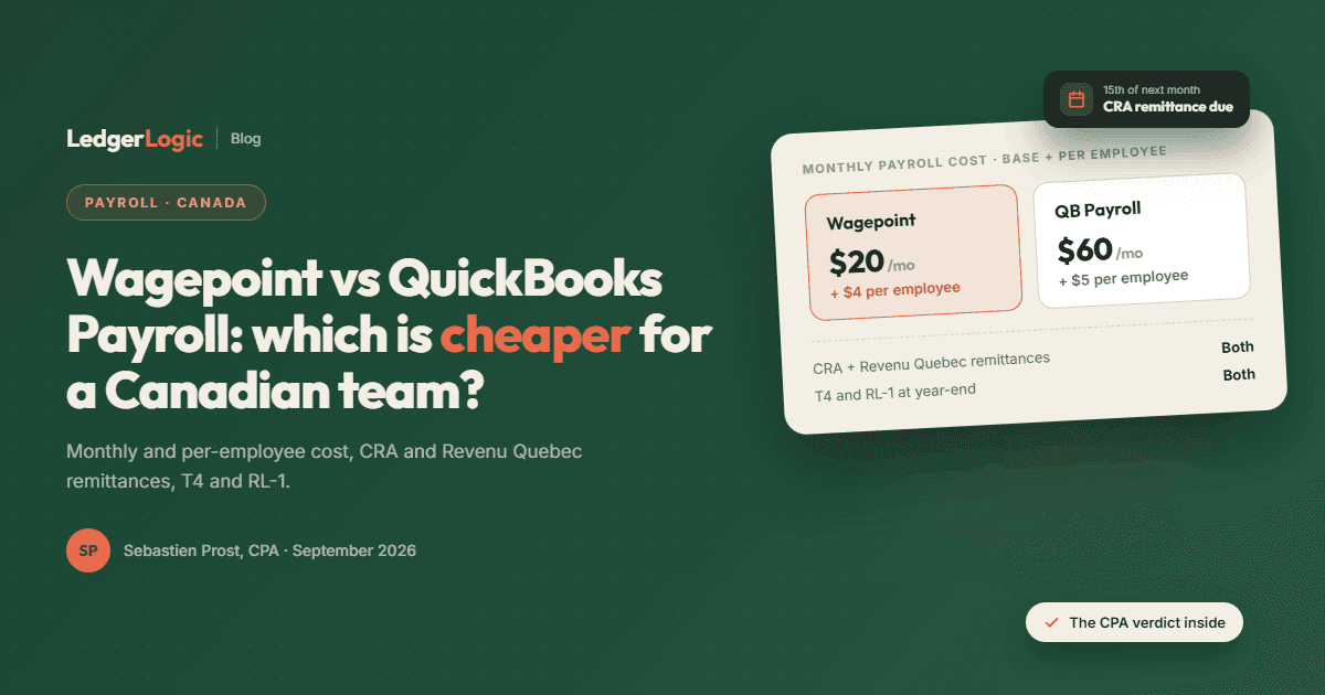 Wagepoint vs QuickBooks Payroll (2026): Which Canadian Payroll Is Cheaper?